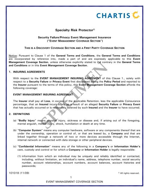 Event Management Coverage Section Aig Com Event Management Coverage Section Aig Com