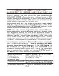 EOI for Event Management of NIFTEM Campus - Ministry of Food ...