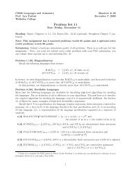 Problem Set 11 - Wellesley College