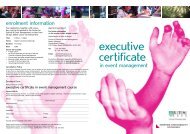 executive certificate in event management - UTS:Business ...