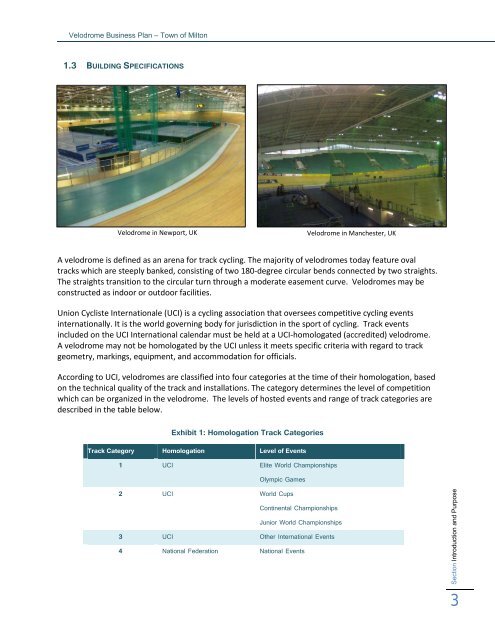 Sierra Planning and Management Velodrome - Town of Milton