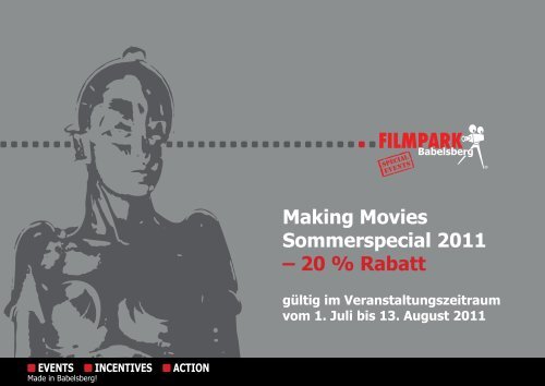 Making Movies Sommerspecial 2011 – 20 % Rabatt - Meet Berlin
