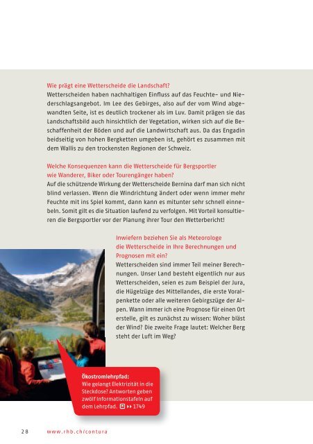 Contura 2012 - Das Magazin der Rhätischen Bahn