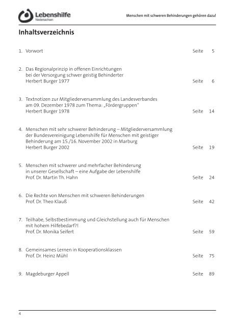 Festschrift - Lebenshilfe für Menschen mit geistiger Behinderung