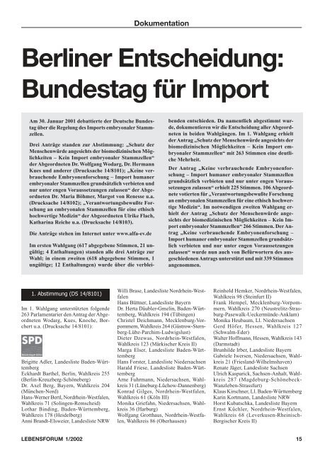 Berliner Entscheidung: Bundestag für Import