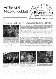 Redaktioneller Teil - Gemeinde Eisenbach