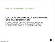 cultural engineering, cross-mapping und transformation