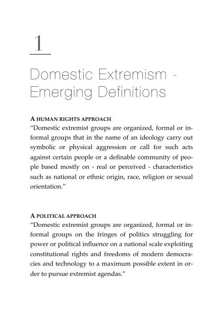 Domestic Extremism in Europe - Athena Institute