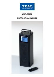 WAP‑R8900 INSTRUCTION MANUAL - TEAC Europe GmbH