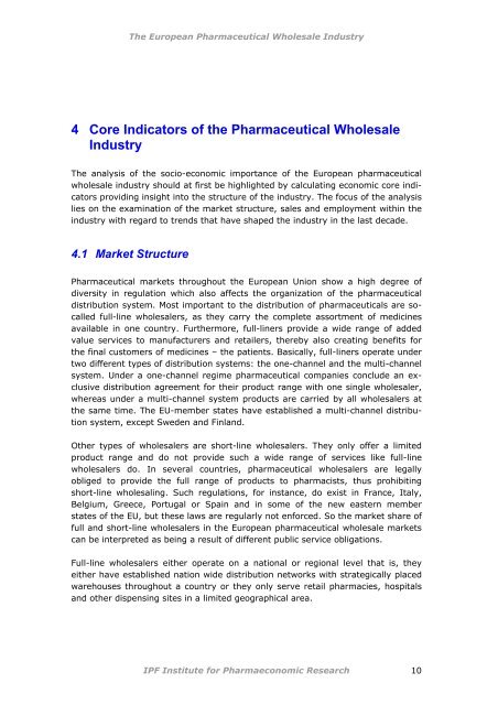 The European Pharmaceutical Wholesale Industry: - phagro