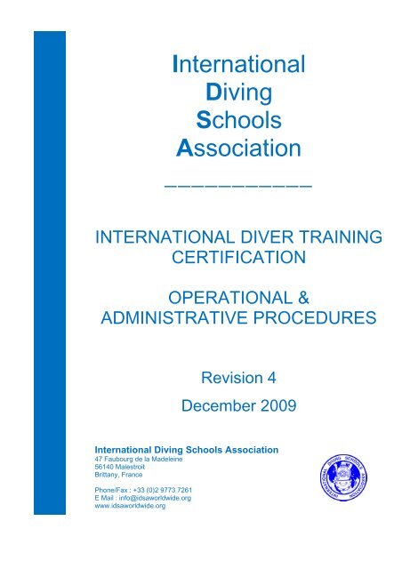 International Diving Schools Association ______