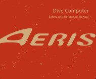 Dive Computer Safety and Reference Manual - Aeris