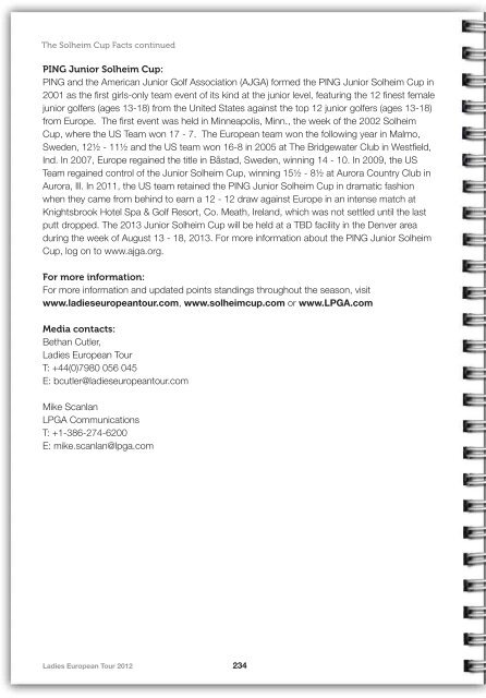 2012 LET Tour Guide (pdf) - Ladies European Tour