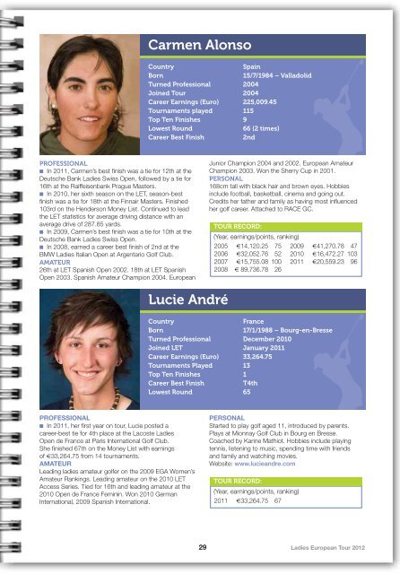 2012 LET Tour Guide (pdf) - Ladies European Tour