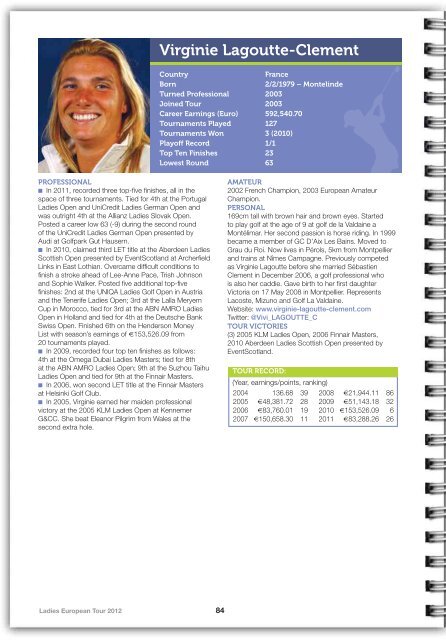2012 LET Tour Guide (pdf) - Ladies European Tour
