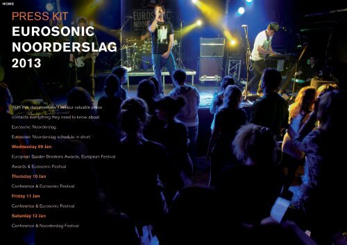 Download PDF presskit. - Eurosonic Noorderslag