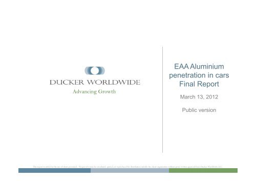 EAA Aluminium Penetration In Cars Final Report Public - European ...