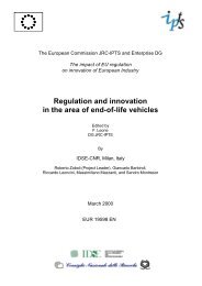 Regulation and innovation in the area of end-of-life vehicles