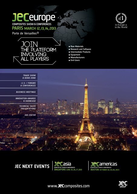 JEC Europe 2013 brochure - JEC Composites