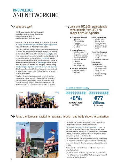 JEC Europe 2013 brochure - JEC Composites