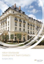 Hilton Worldwide Development Team Contacts