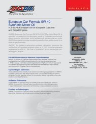 European Car Formula 5W-40 Synthetic Motor Oil - Amsoil
