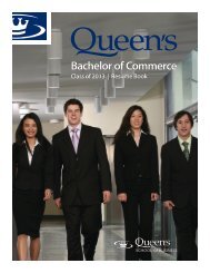 Bachelor of Commerce Class of 2013 - Queen's School of Business ...