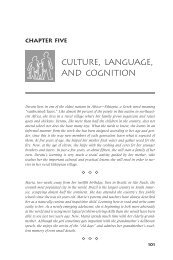CULTURE, language, AND COGNITION