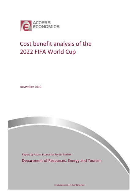 Cost Benefit Analysis of the 2022 FIFA World Cup - Department of ...