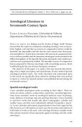 Astrological Literature in Seventeenth-Century Spain - Spanish