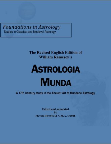 ASTROLOGIA MUNDA - Classical Astrologer Weblog