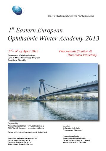 1st eastern european winter academy - MTS - The Wetlab Company