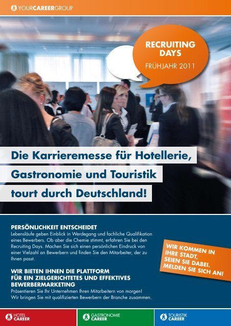 Die Karrieremesse für Hotellerie, Gastronomie ... - Recruiting Days