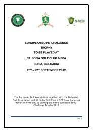 european boys` challenge trophy to be played at - European Golf ...