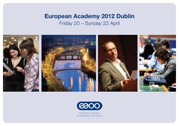 European Academy 2012 Dublin - Association of Optometrists Ireland