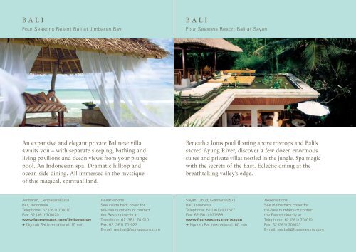 English - Four Seasons Hotels and Resorts