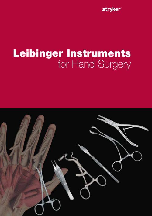 Hand Binger Leibinger Instruments for Hand Surgery - Stryker