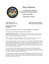 Press Release - US Army in Europe