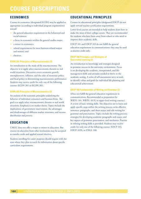 Undergraduate Catalog - UMUC Europe