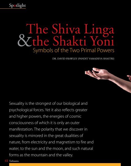 The Shiva Linga the Shakti Yoni Tathaastu