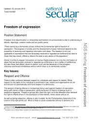 Read our briefing paper on Freedom of Expression - National ...