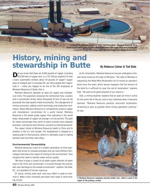 2009 Montana Mining - Montana Mining Association
