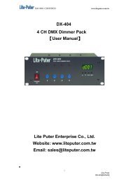 DX-404 4 CH DMX Dimmer Pack [User Manual] Lite Puter ...