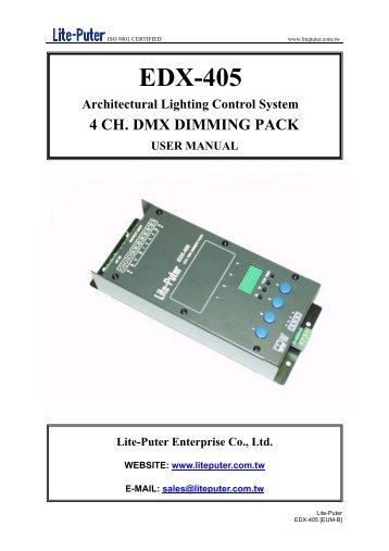 EDX-405 user manual - Notape