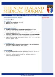 NZ Medical Journal - New Zealand Medical Association