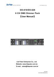 DX-610/DX-626 6 CH DMX Dimmer Pack 【User Manual】 - Lite-Puter