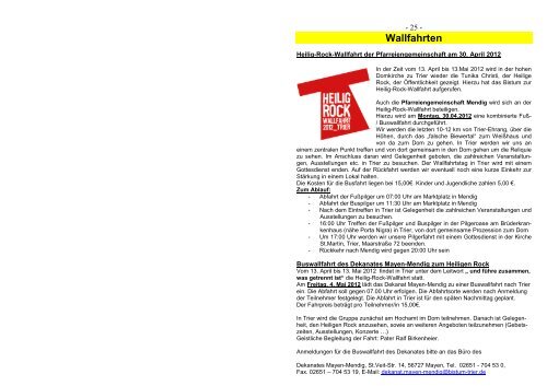 Pfarrbrief März 2012 - Pfarreiengemeinschaft Mendig