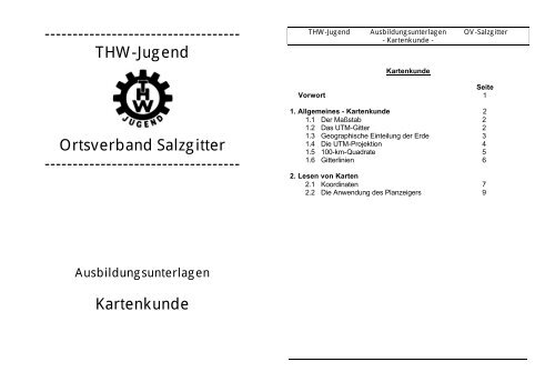 Kartenkunde Thw Ortsverband Warburg