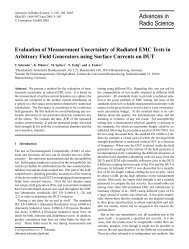 Evaluation of Measurement Uncertainty of Radiated EMC Tests in ...