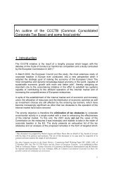 An outline of the CCCTB (Common Consolidated Corporate Tax ...